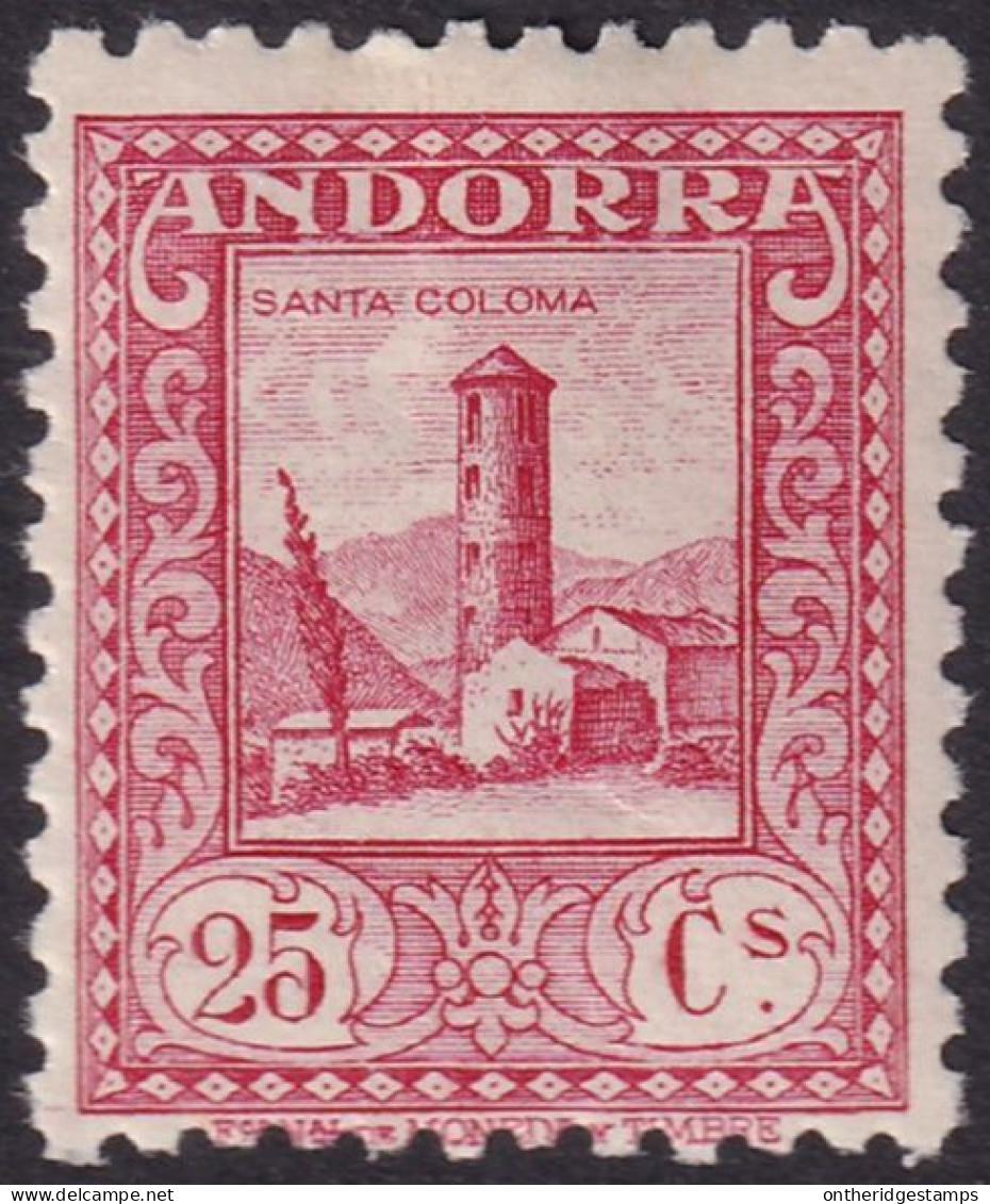 Andorra Spanish 1931 Sc 18a Ed 20d MH* Perf 11.5 - Nuovi