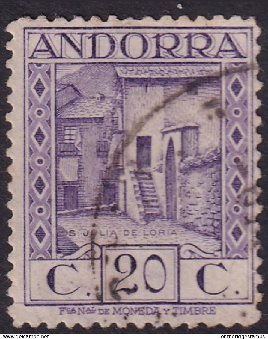 Andorra Spanish 1929 Sc 17 Ed 19 Used Perf 14 - Gebraucht
