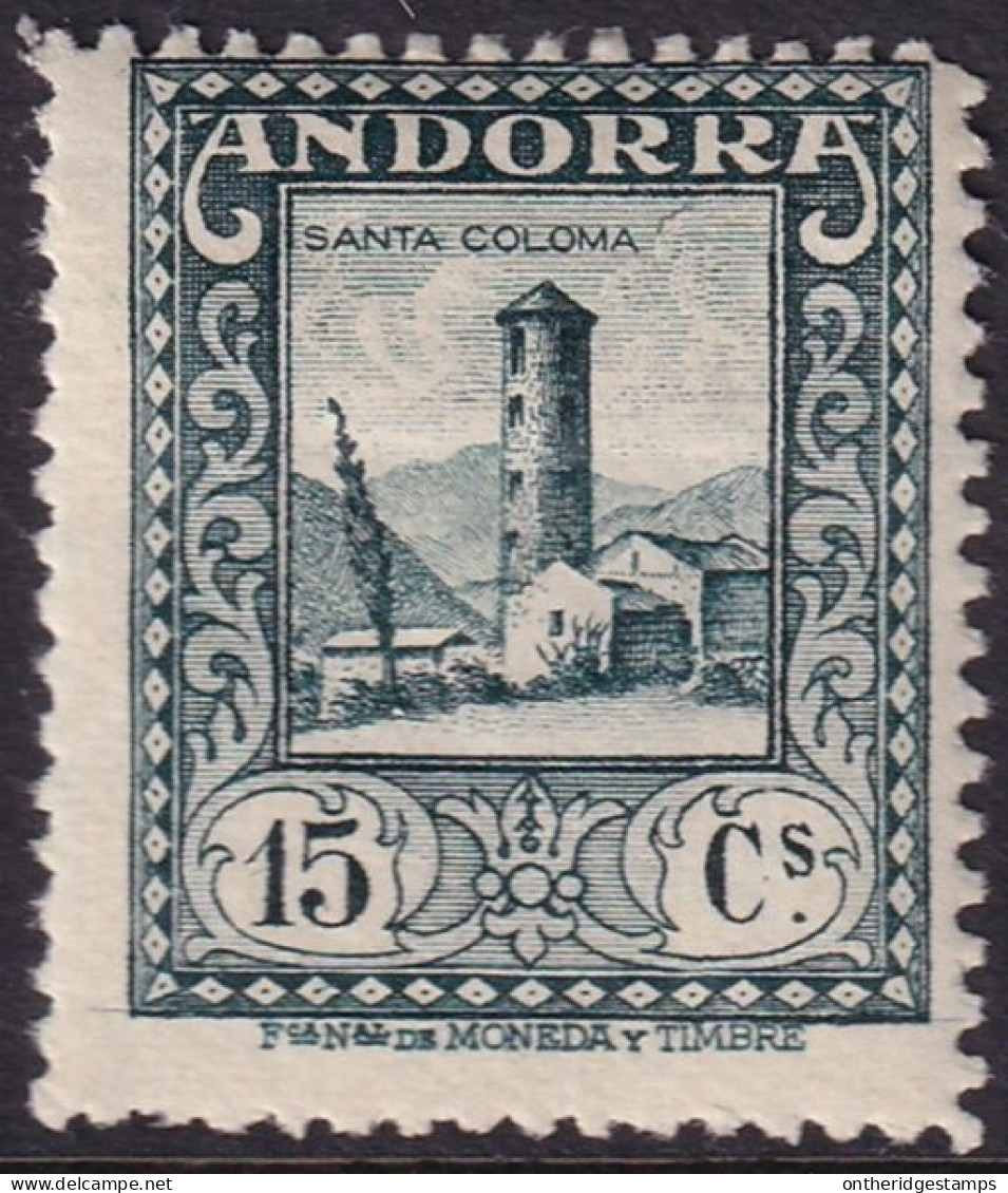 Andorra Spanish 1929 Sc 16 Ed 18 MH* Perf 14 - Ongebruikt