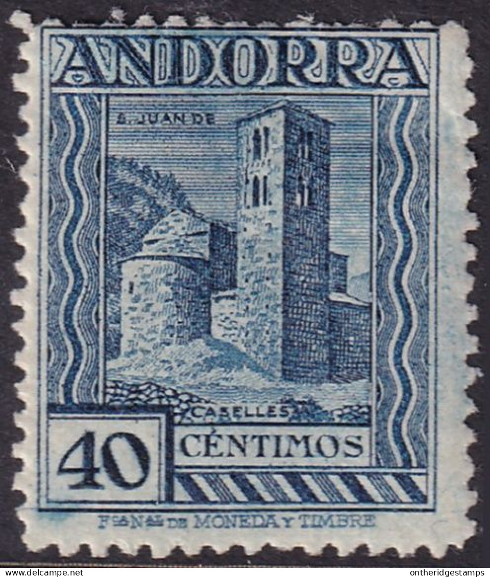 Andorra Spanish 1929 Sc 20 Ed 22 MH* Perf 14 - Unused Stamps