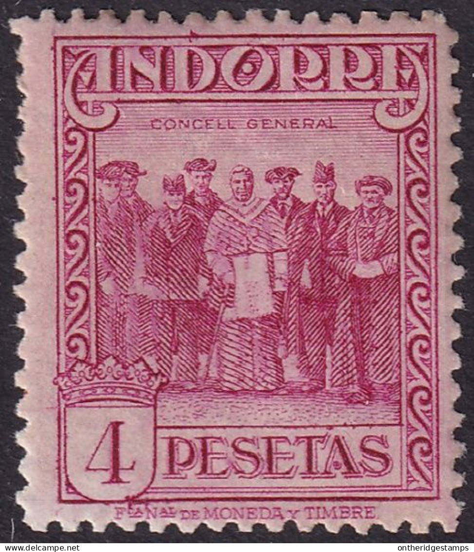 Andorra Spanish 1929 Sc 23 Ed 25 MNG(*) Perf 14 - Unused Stamps