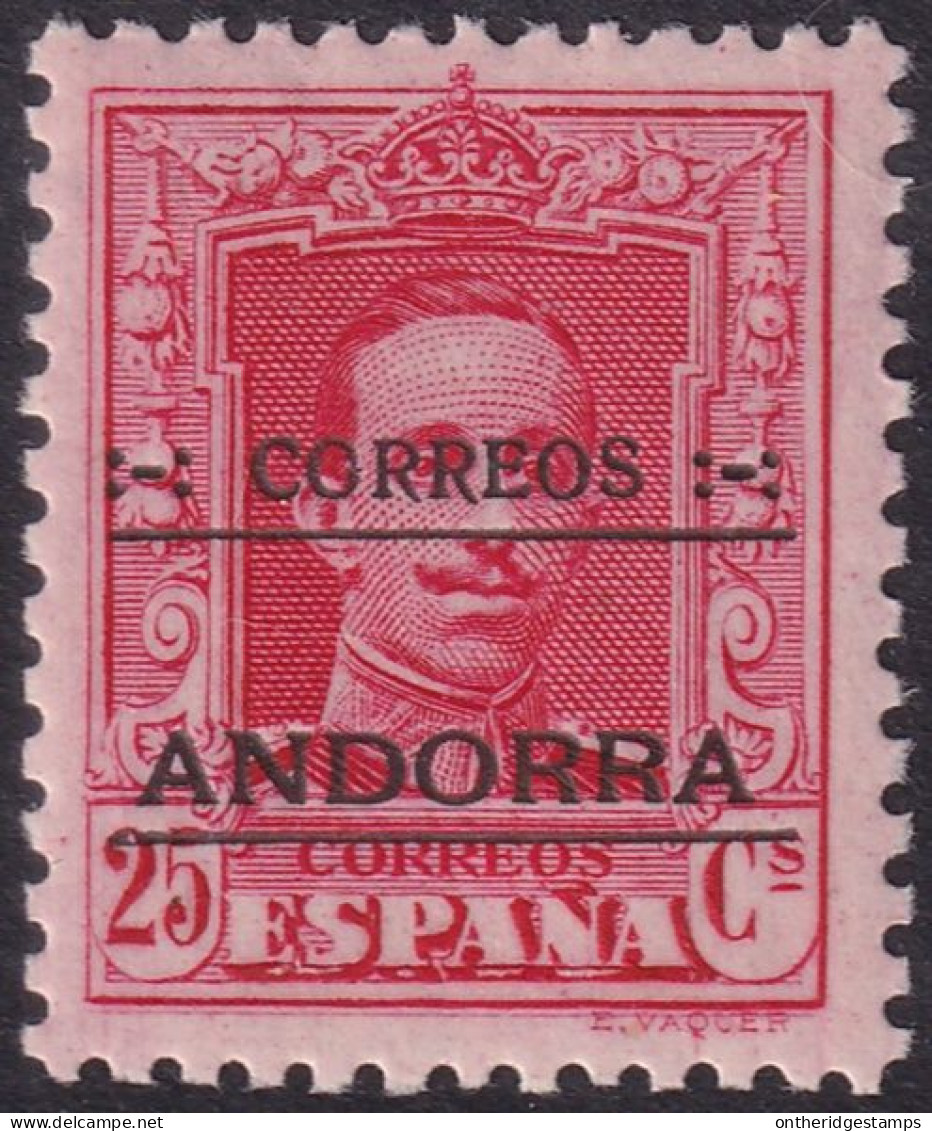 Andorra Spanish 1928 Sc 6 Ed 6 MH* - Unused Stamps