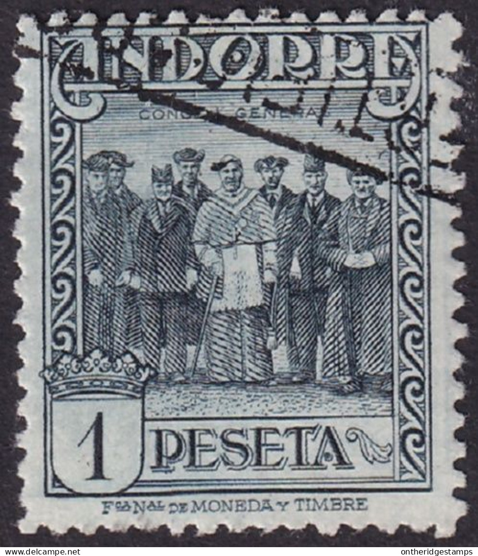 Andorra Spanish 1929 Sc 22 Ed 24 Used Perf 14 - Usados