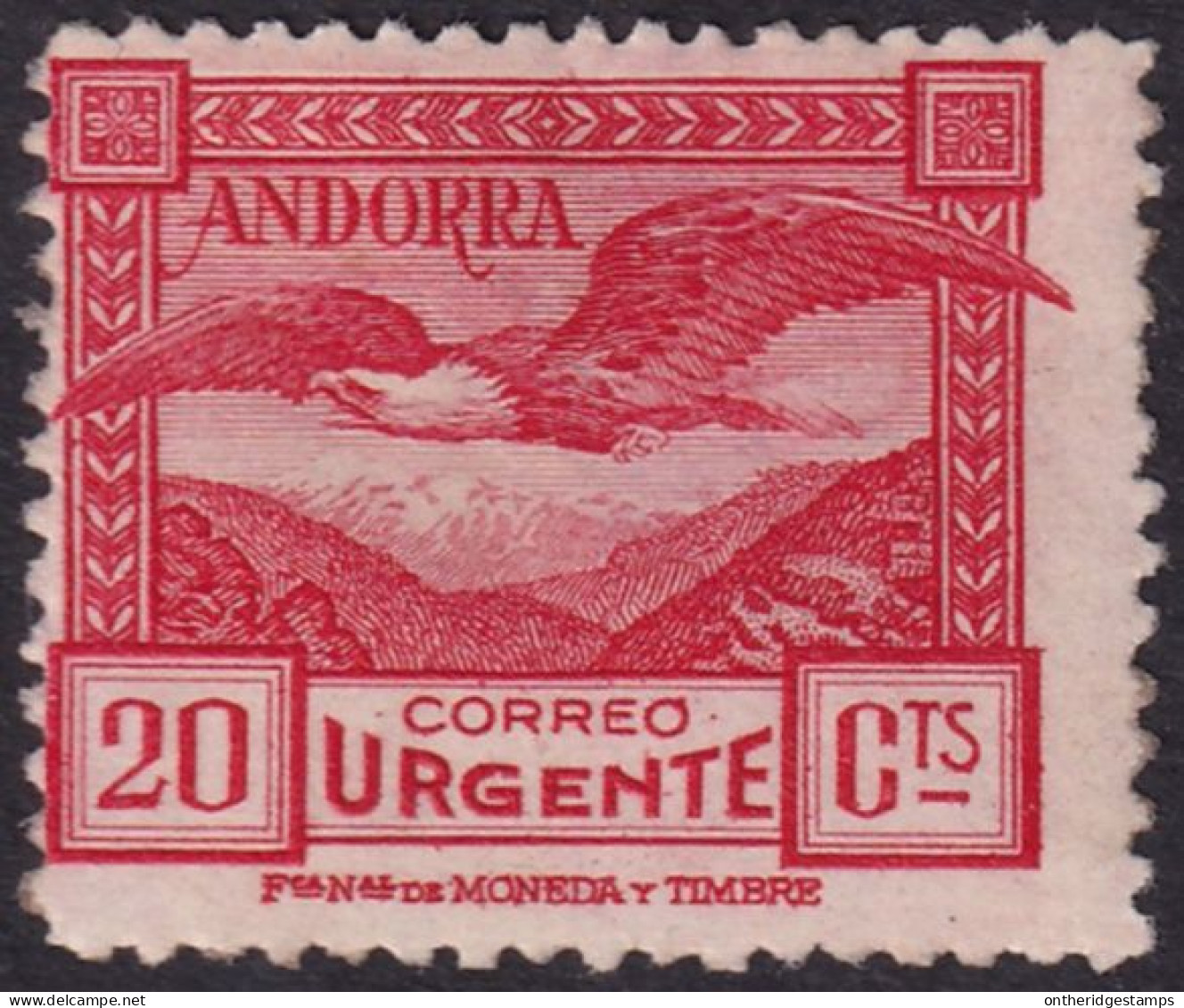 Andorra Spanish 1929 Sc E3 Ed 27 Express MNG(*) Perf 14 - Nuovi