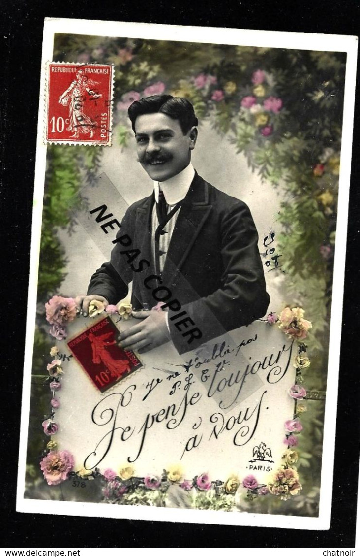 JE PENSE TOUJOURS A VOUS   Semeuse / écrite De SOISSONS  1908 - Stamps (pictures)