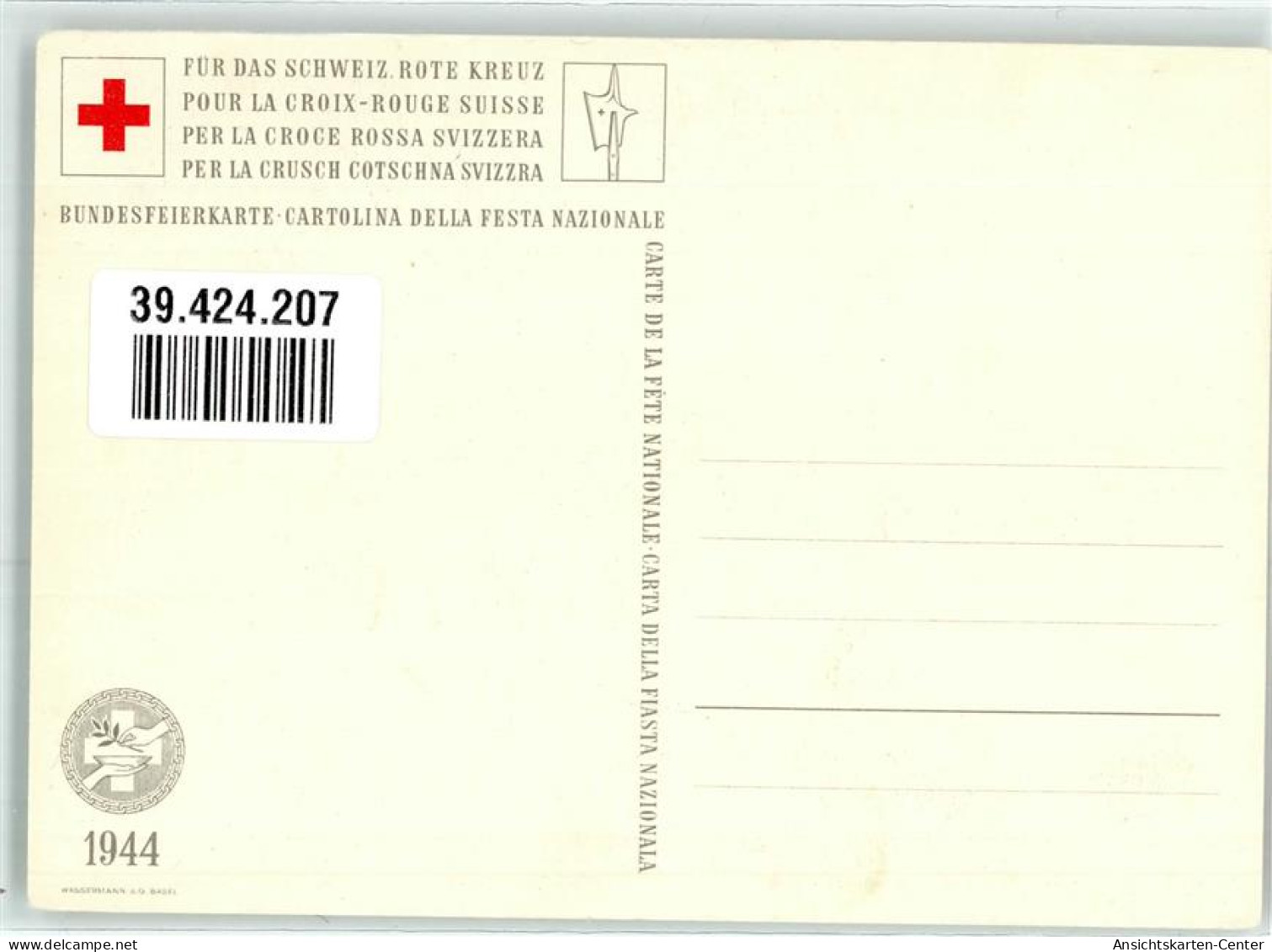 39424207 - Schweizer Rotes Kreuz Bundesfeierkarte 1944 Die Armagnahen Vor Der Kapelle Des Siechenhauses 1444 - Cruz Roja