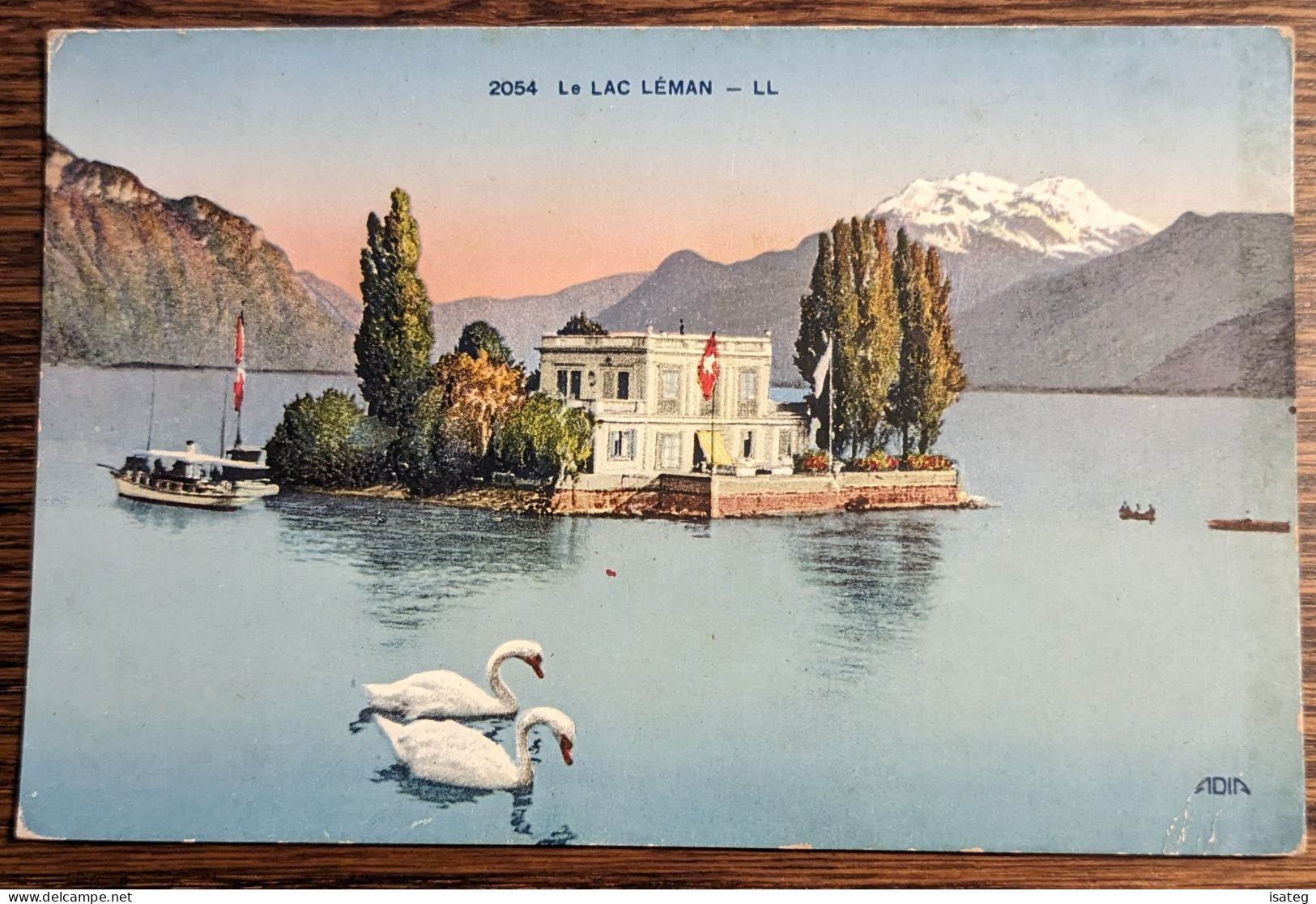 Carte Postale Ancienne Colorisée : Le Lac Leman - Non Classés