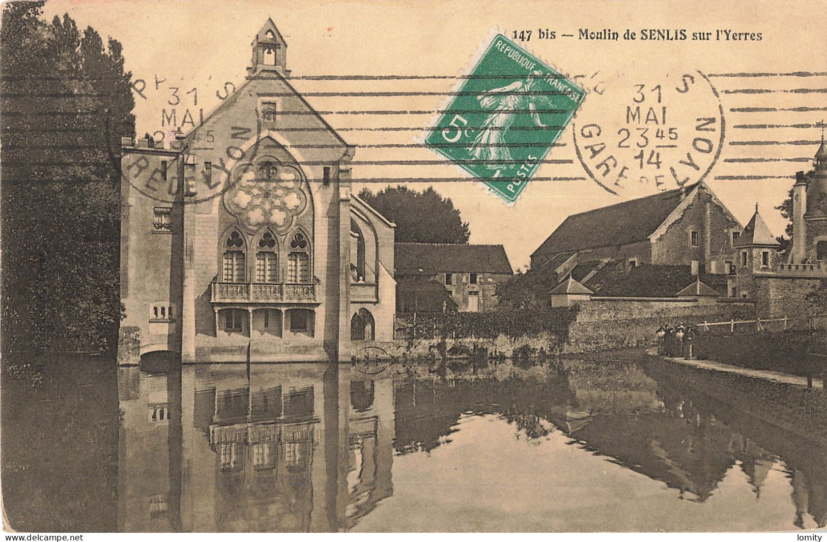 91 Montgeron Moulin De Senlis Sur L' Yerres CPA Cachet 1914 - Montgeron