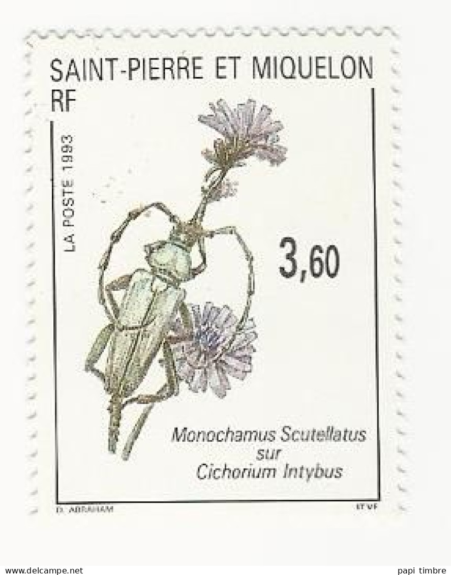 SPM-1993-Faune Et Flore. Insecte Sur Fleur  - N° 575 ** - Nuevos