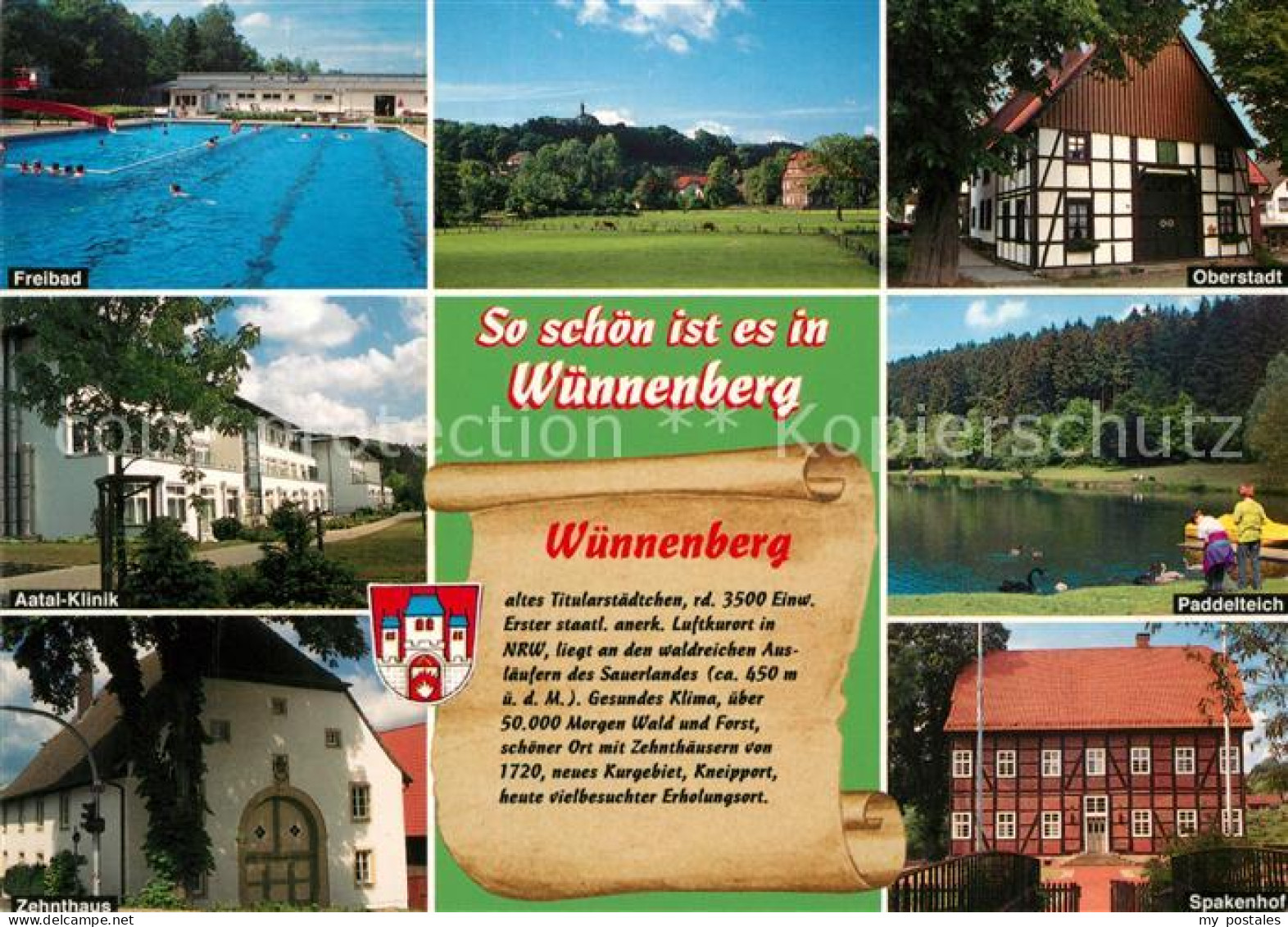 73216464 Bad Wuennenberg Freibad Oberstadt Fachwerkhaus Aatalklinik Paddelteich  - Bad Wünnenberg