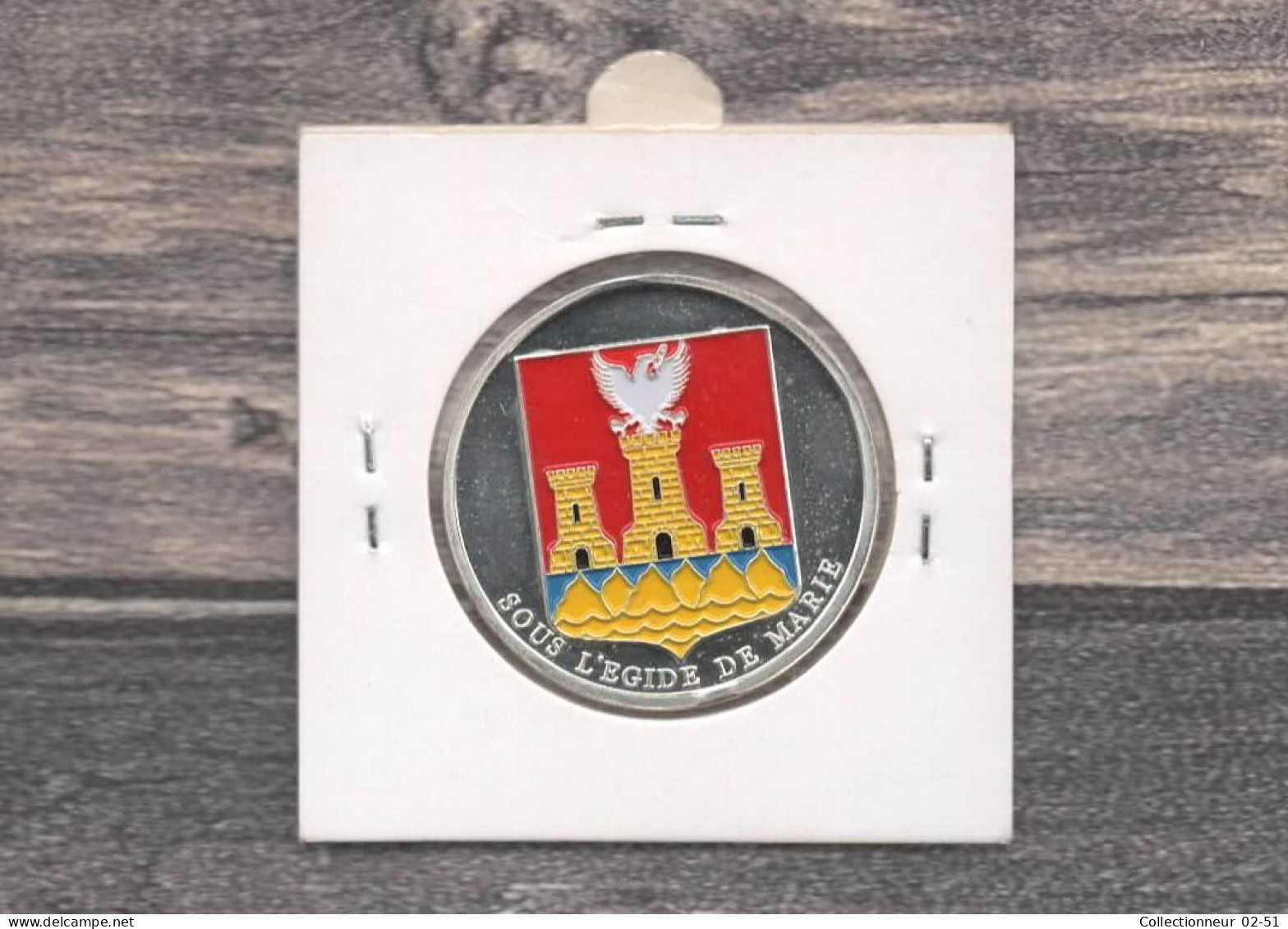 Médaille Souvenirs&Patrimoine : Centre Mondial De Pélérinage Lourdes (couleur Argent) - Andere & Zonder Classificatie