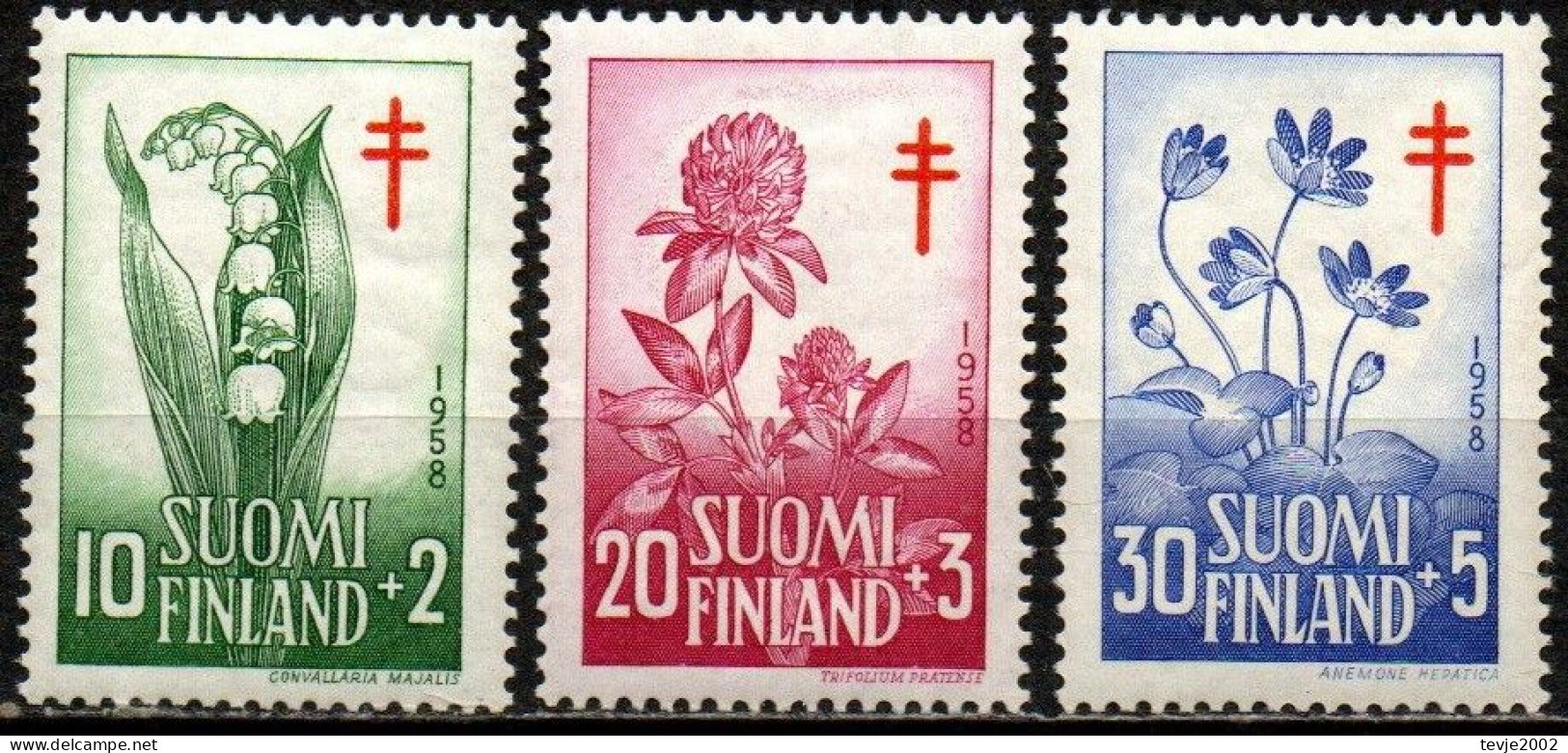Finnland Suomi 1958 - Mi.Nr. 493 - 495 - Postfrisch MNH - Blumen Flowers - Otros & Sin Clasificación