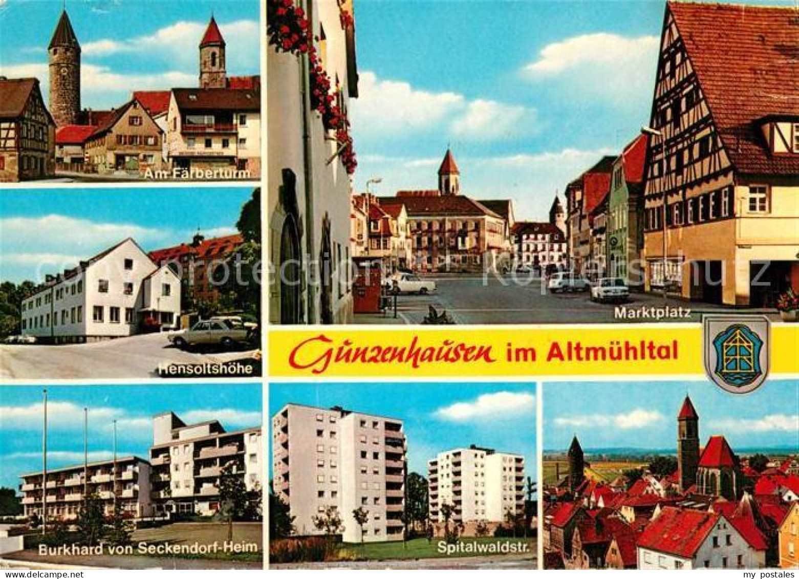 73216129 Gunzenhausen Altmuehlsee Altstadt Faerberturm Marktplatz Kirche Hensolt - Gunzenhausen