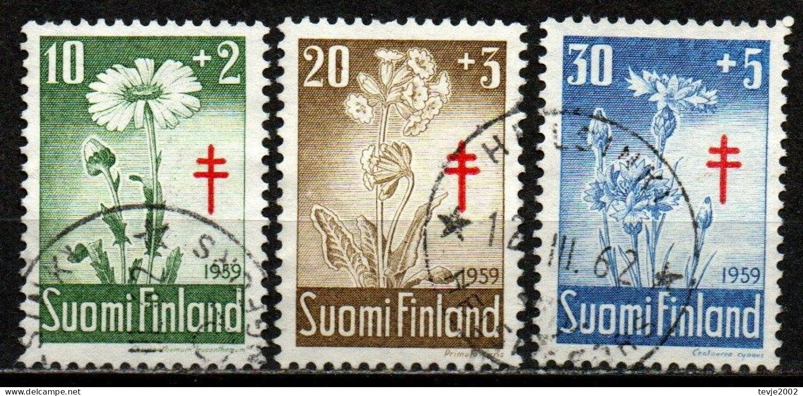 Finnland Suomi 1959 - Mi.Nr. 509 - 511 - Gestempelt Used - Blumen Flowers - Gebraucht