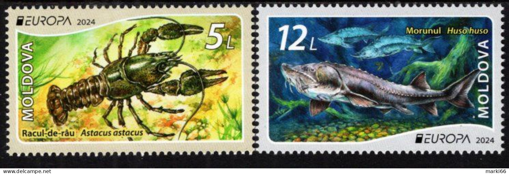 Moldova - 2024 - Europa CEPT - Underwater Flora And Fauna - Mint Stamp Set - Moldawien (Moldau)