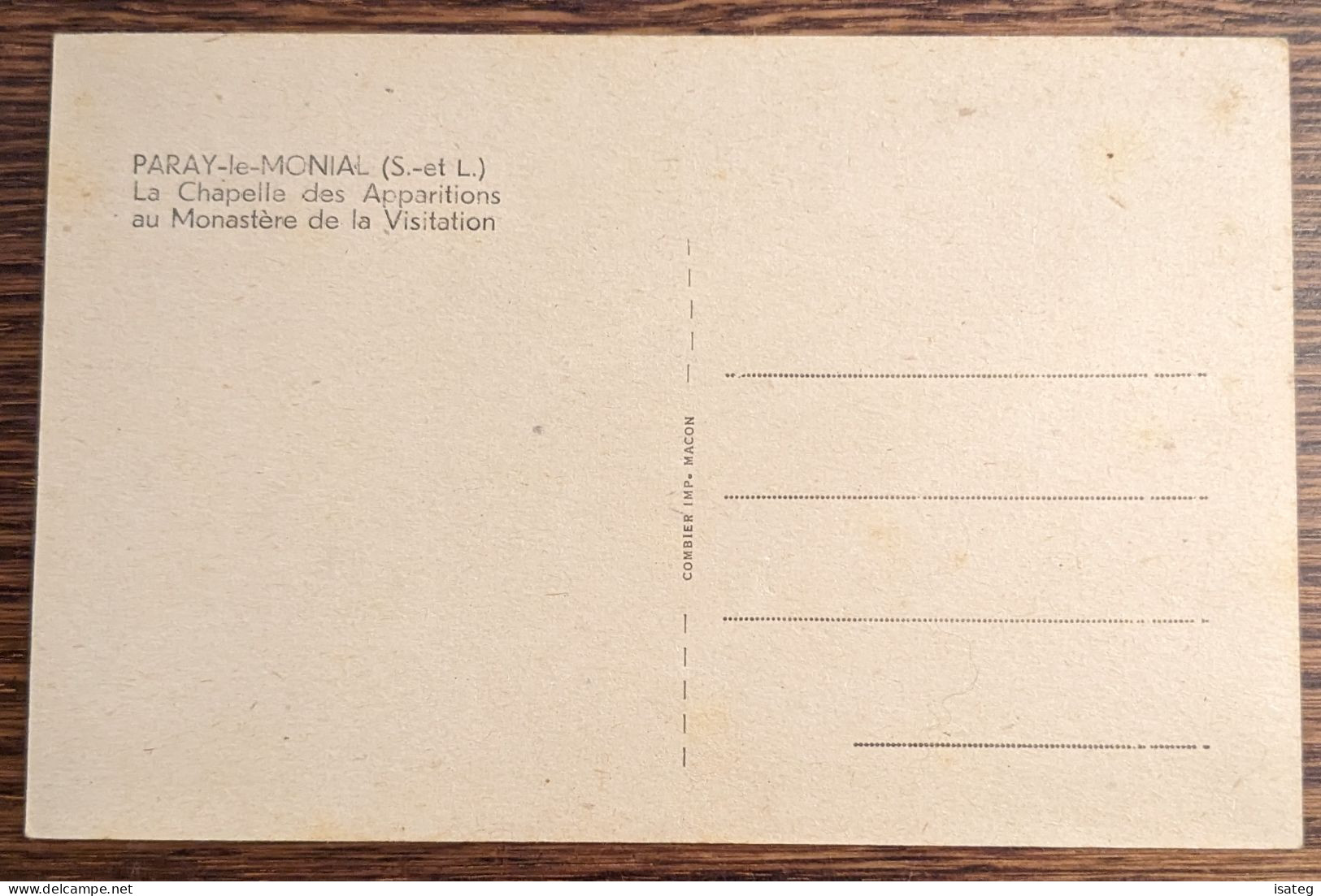 Carte Postale Ancienne Colorisée : Paray-Le-Monial - La Chapelle Des Apparitions Au Monastère De La Visitation - Unclassified