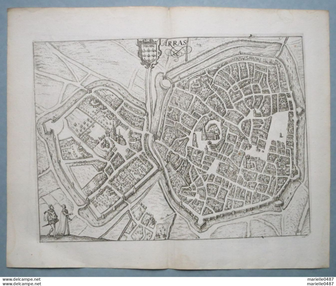 GUICCIARDINI - Plan De La Ville D'Arras 1567 - Geographische Kaarten