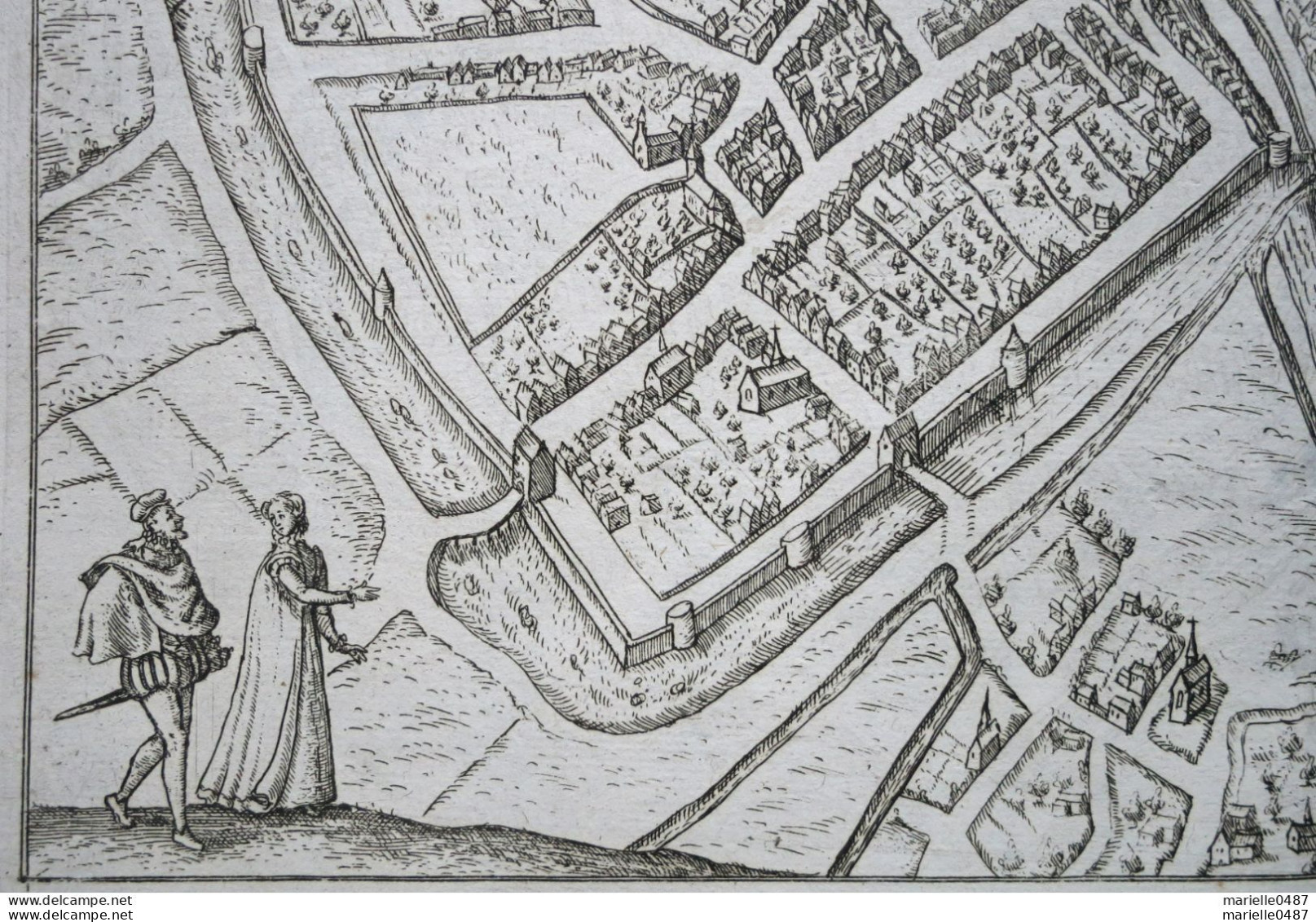 GUICCIARDINI - Plan De La Ville D'Arras 1567 - Cartes Géographiques