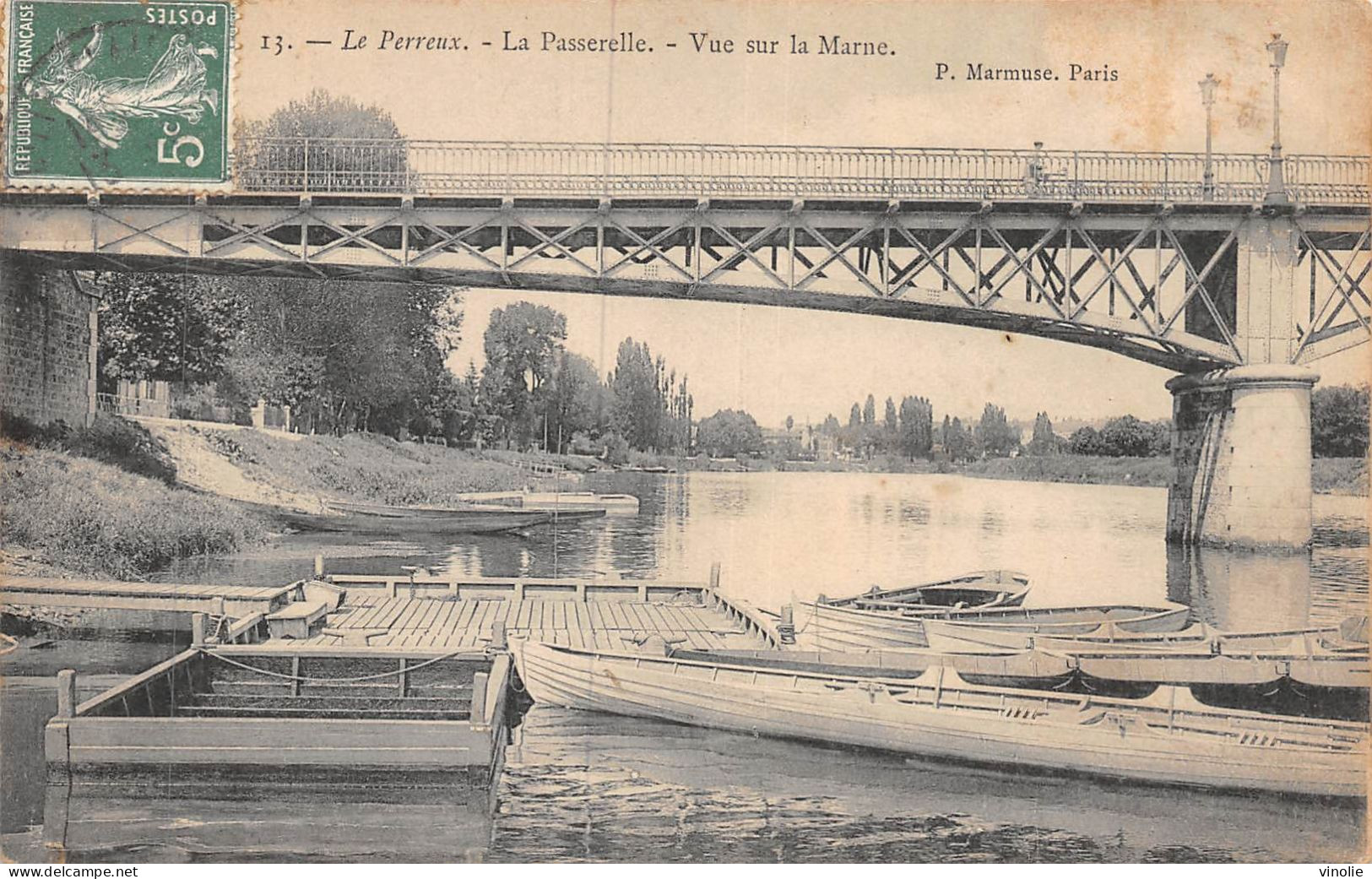 P-24-Mi-Is-1343 : LE PERREUX. BARQUES EN BORD DE MARNE - Le Perreux Sur Marne