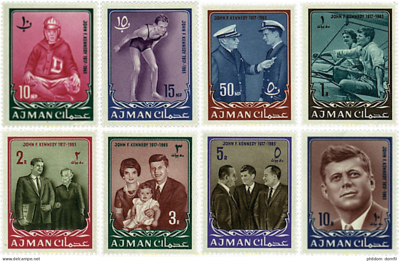 34607 MNH AJMAN 1964 KENNEDY DEPORTISTA - Ajman