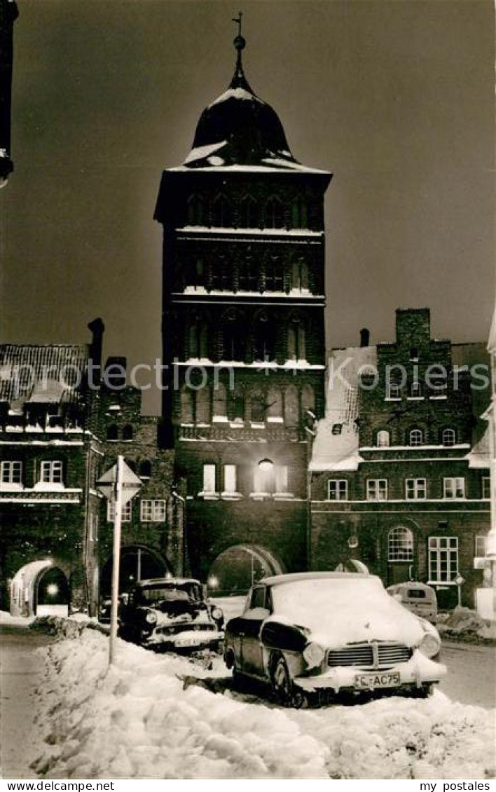 73215993 Luebeck Burgtor Im Winter Nachtaufnahme Luebeck - Luebeck