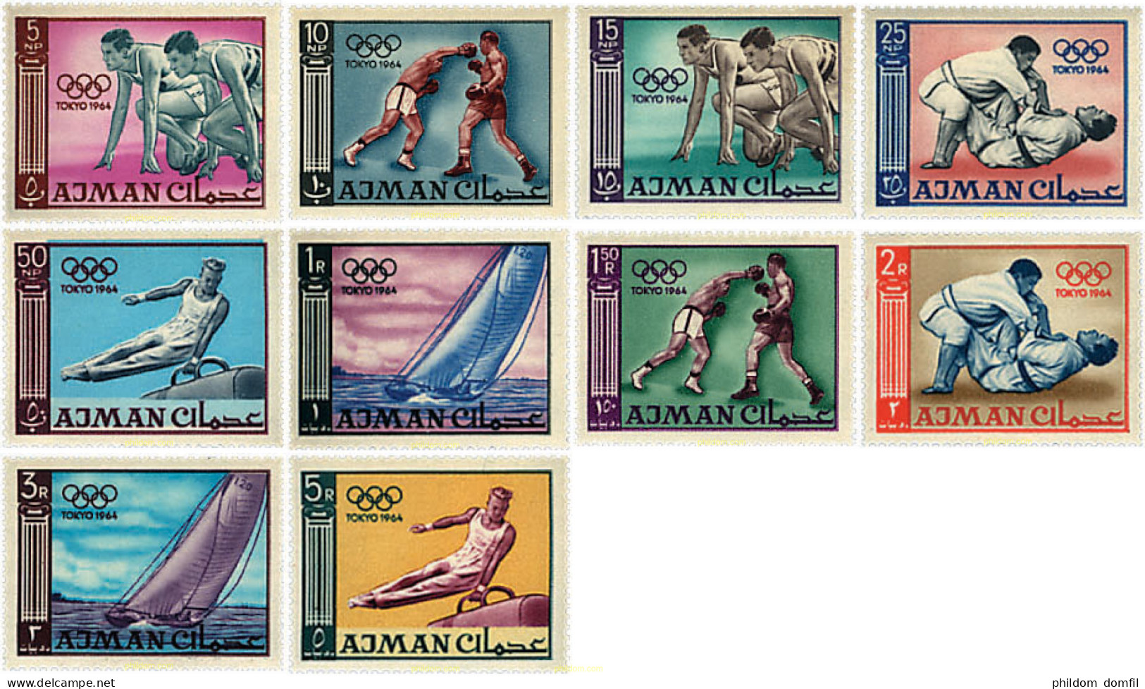 33989 MNH AJMAN 1965 18 JUEGOS OLIMPICOS VERANO TOKIO 1964 - Ajman