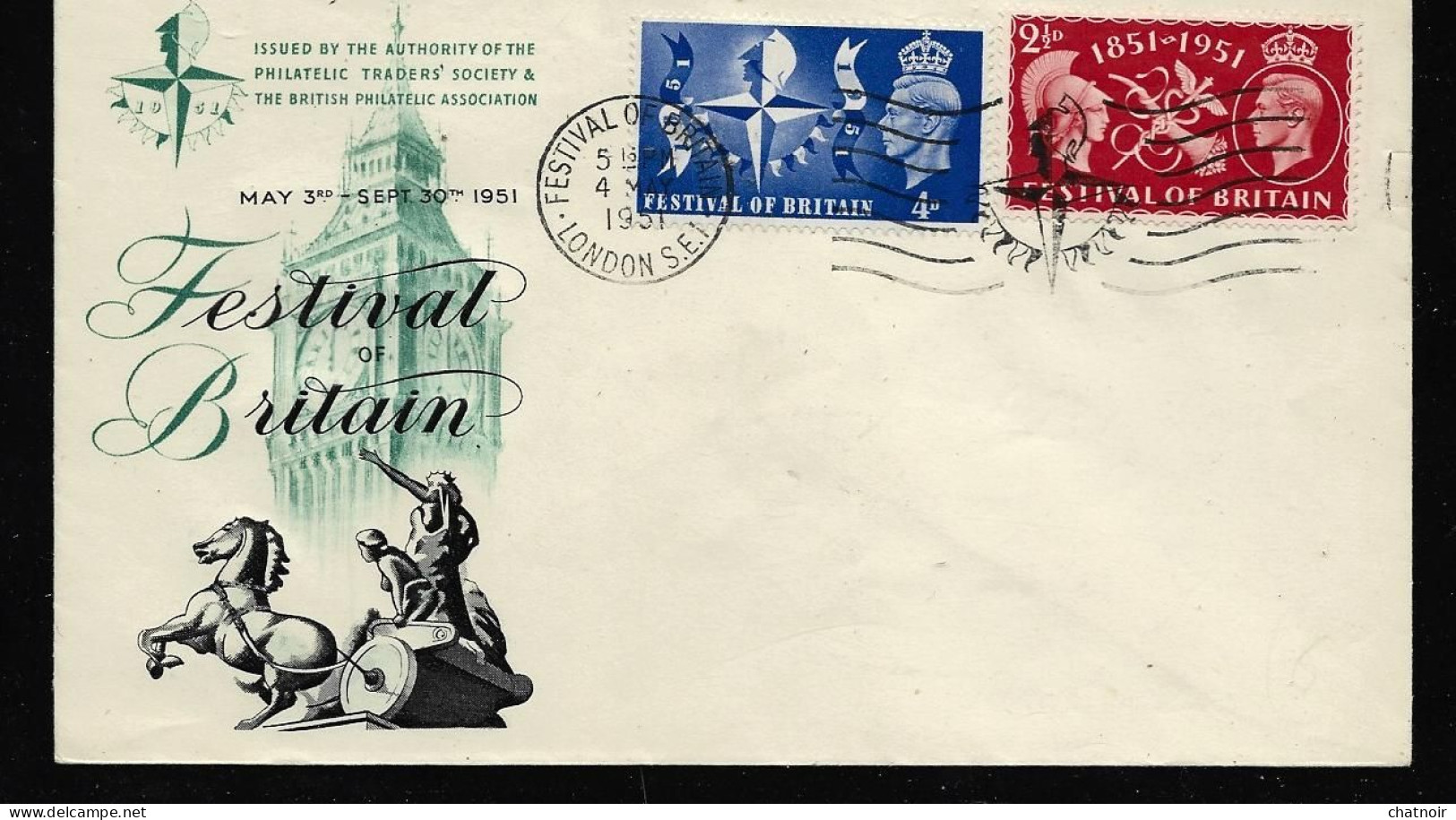 Enveloppe "festival Of Britain "   LONDON  1951 - Autres & Non Classés