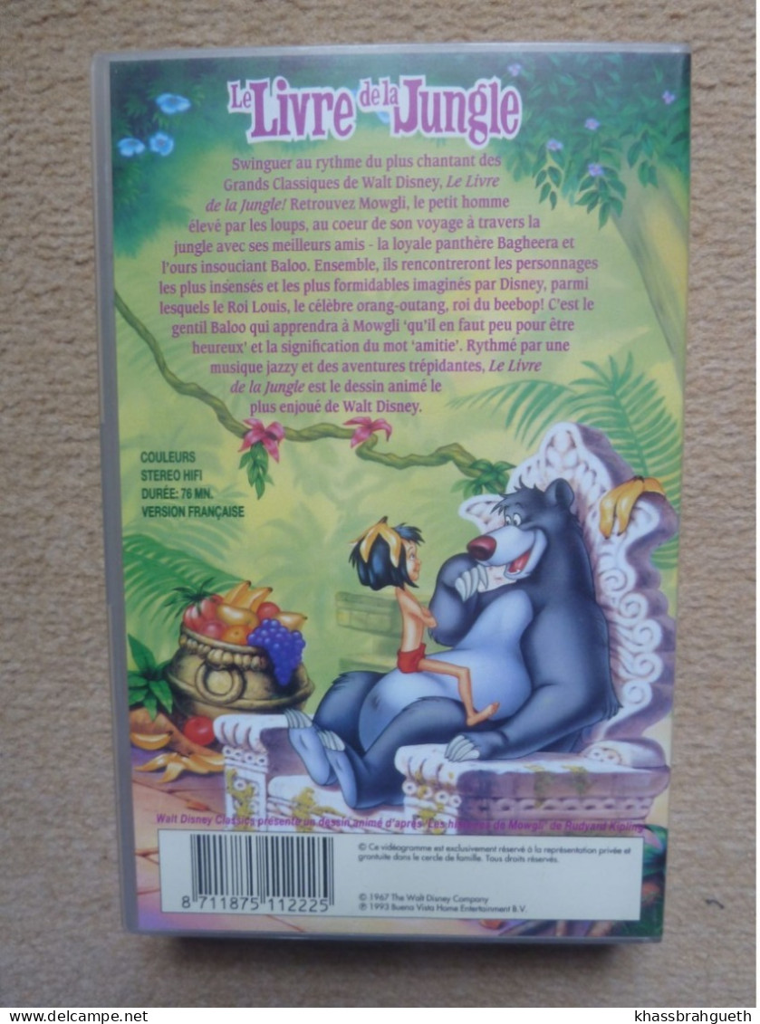 LIVRE DE LA JUNGLE - DISNEY CLASSIQUES (CASSETTE VHS) (1993) - Dessins Animés