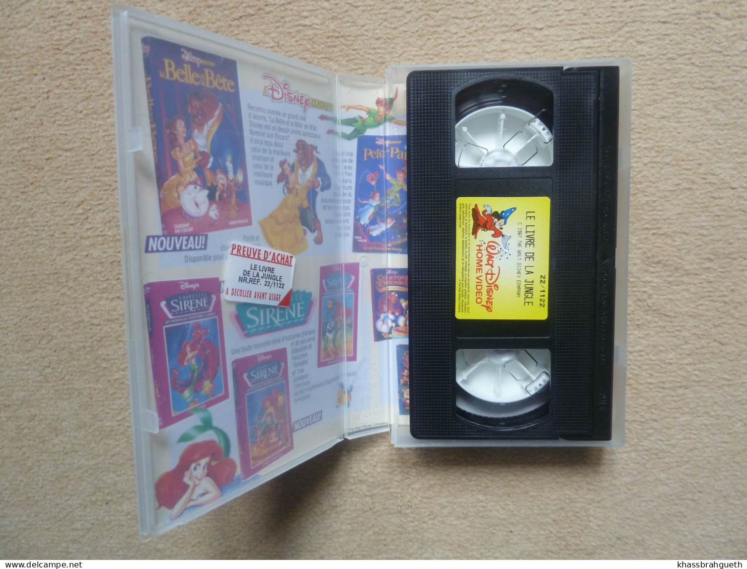 LIVRE DE LA JUNGLE - DISNEY CLASSIQUES (CASSETTE VHS) (1993) - Cartoni Animati