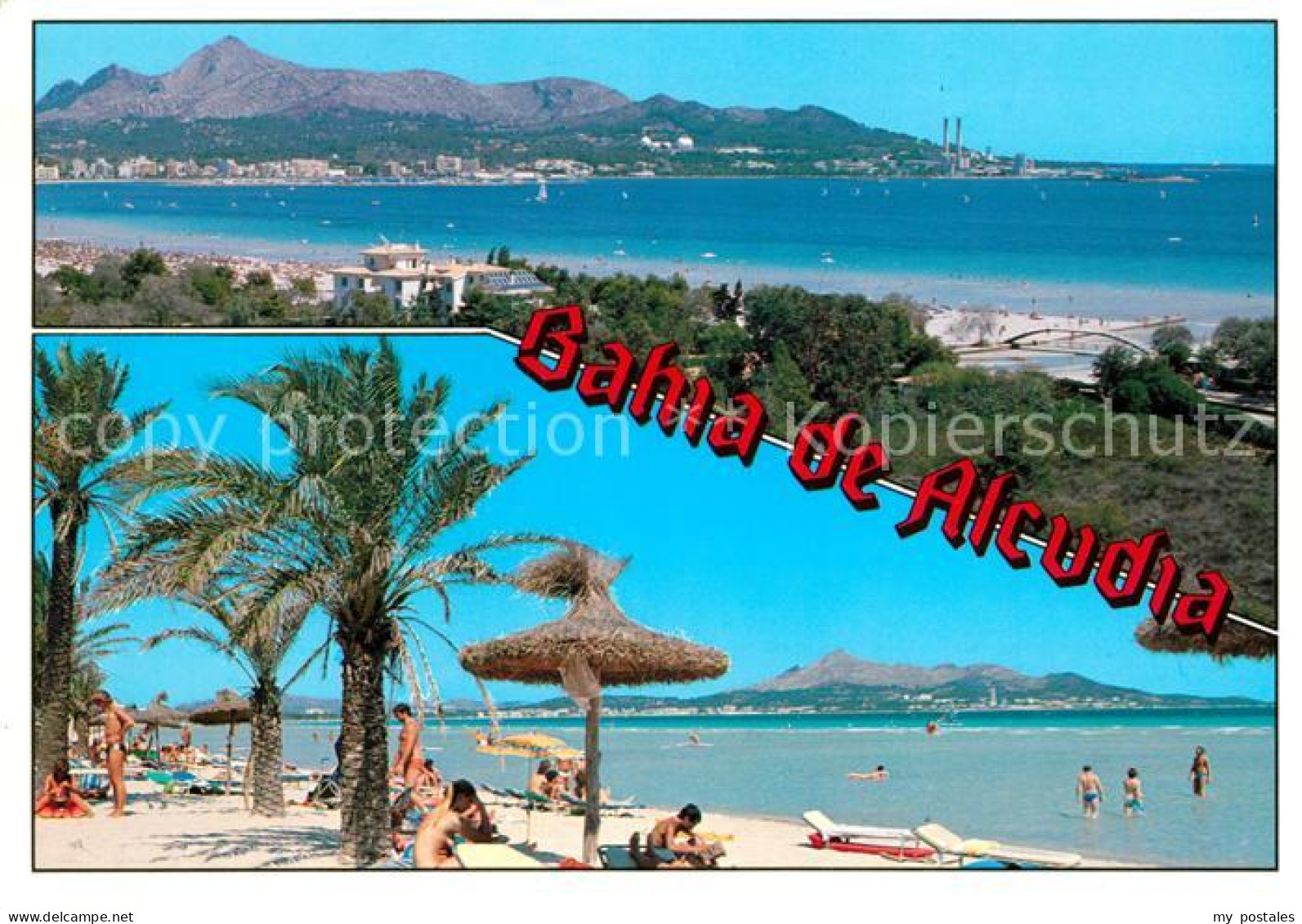 73215454 Bahia De Alcudia Kuestenpanorama Strand Palmen Bahia De Alcudia - Other & Unclassified