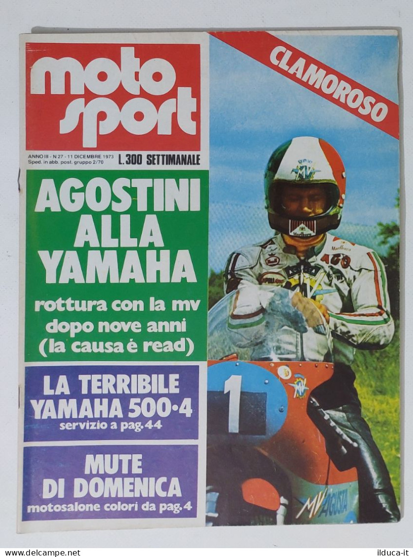 44561 Moto Sport A. III N. 27 1973 - Yamaha 500,4; Agostini - Engines