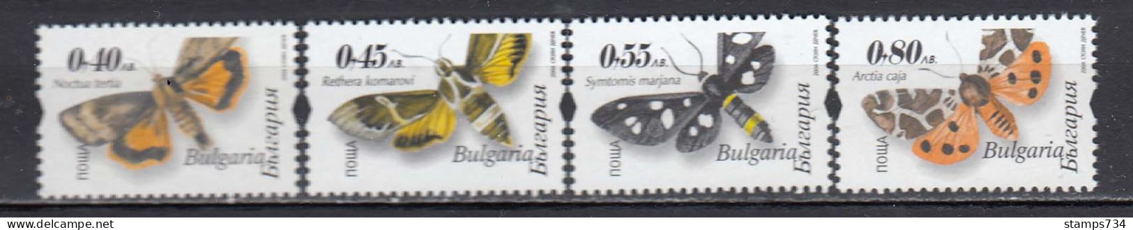 Bulgaria 2004 - Regular Stamps: Butterflies, Papier Normal, Mi-Nr. 4633Ax/36Ax, MNH** - Ongebruikt