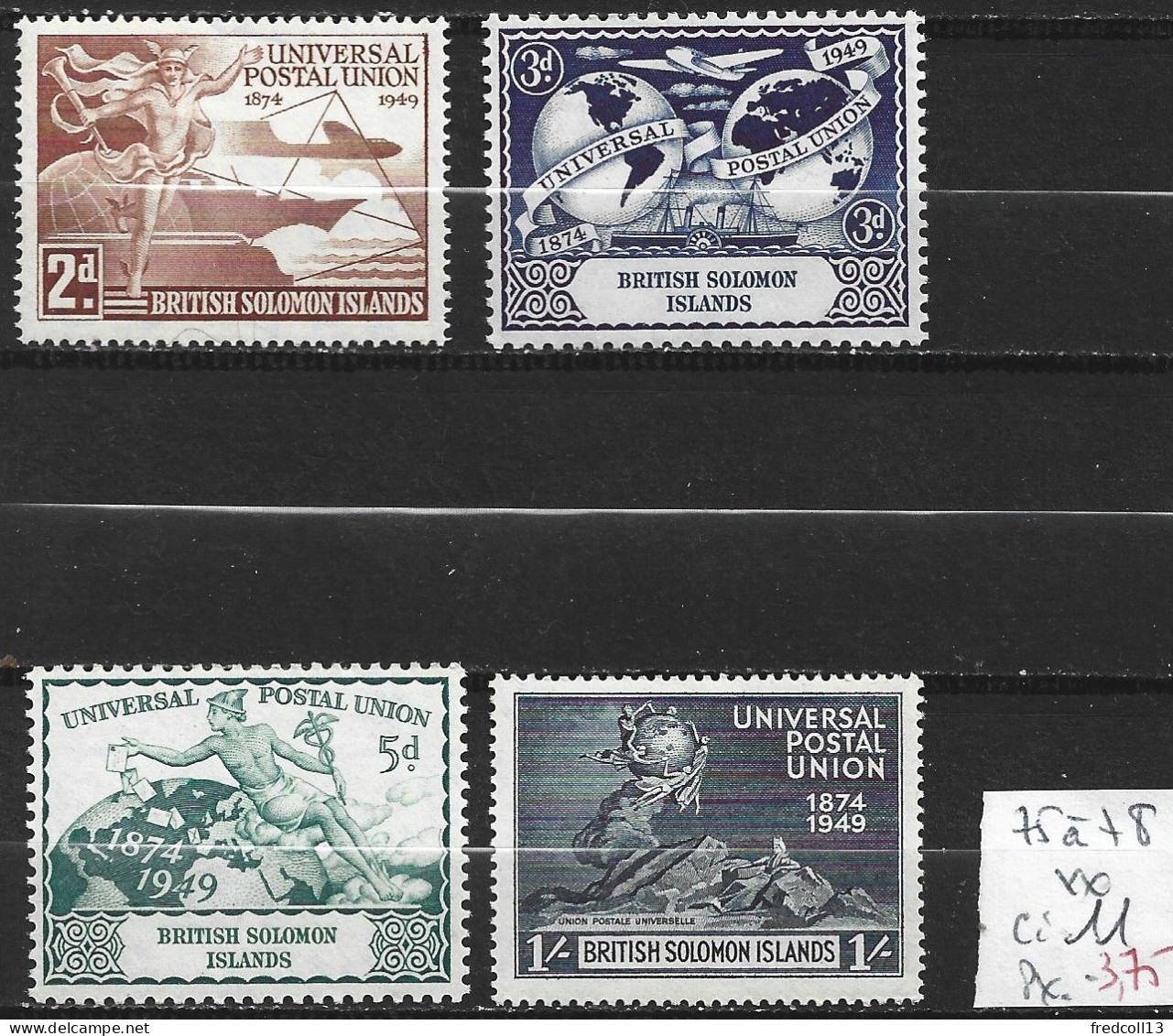 SALOMON 75 à 78 ** Côte 11 € - British Solomon Islands (...-1978)