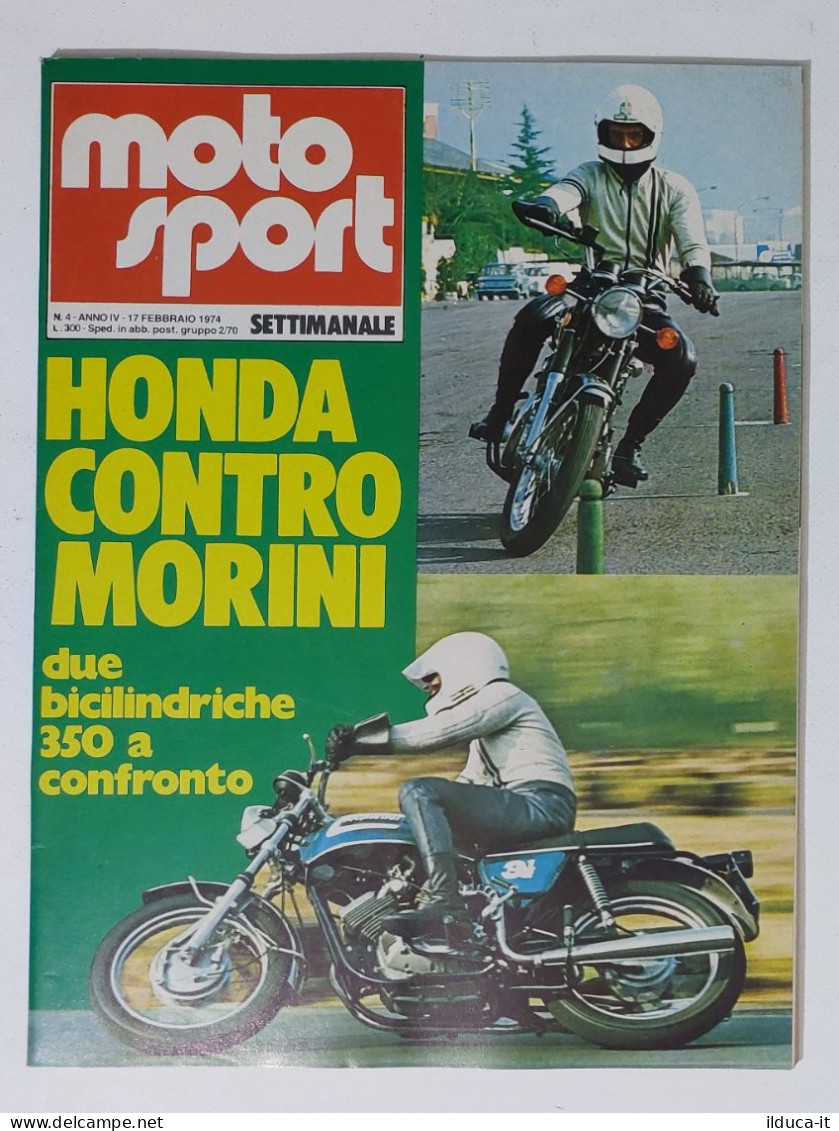 44571 Moto Sport 1974 A. IV N. 4 - Honda Contro Morini; - Engines