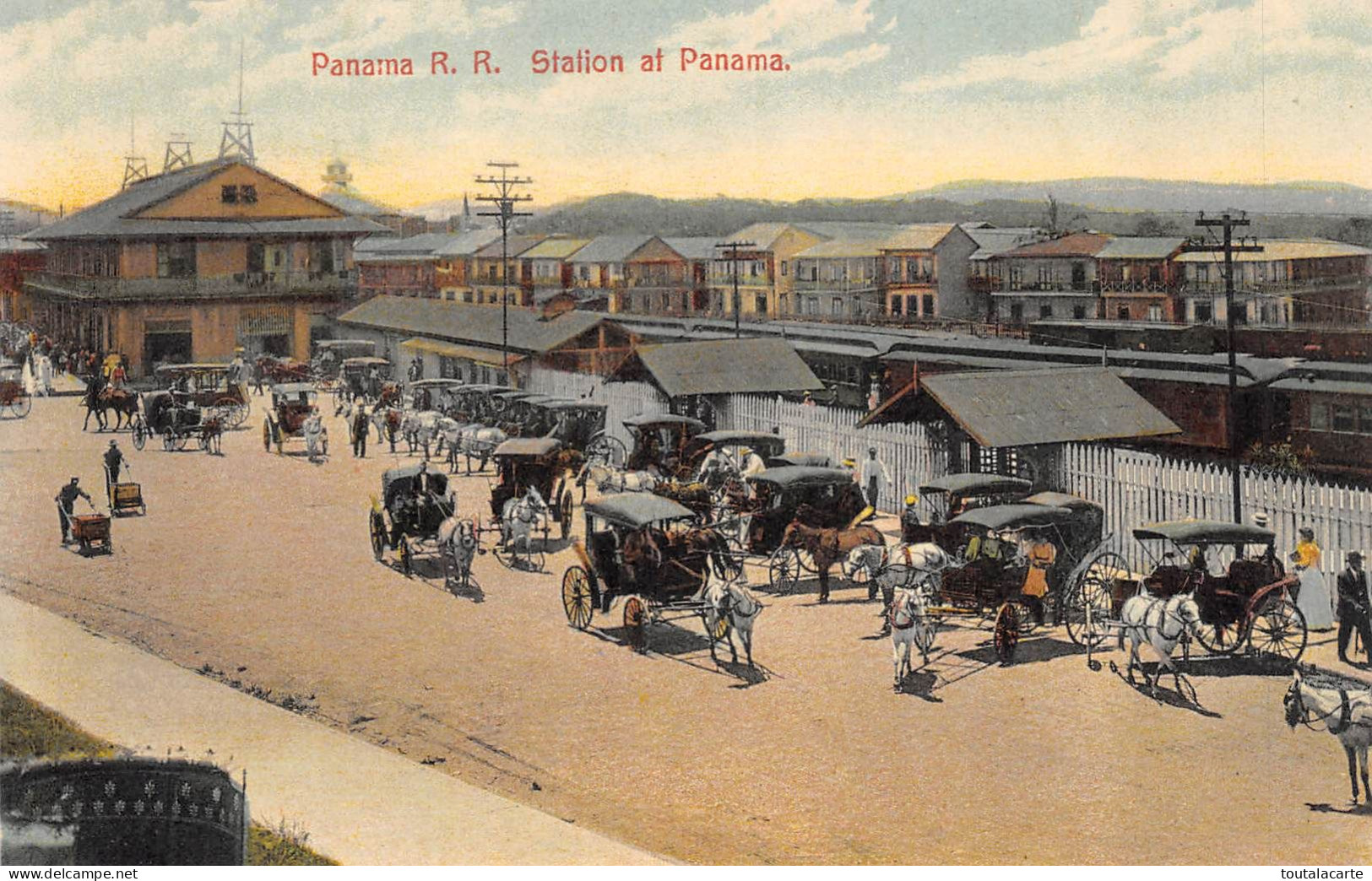 CPA PANAMA STATION AT PANAMA  Belles Couleurs - Panama