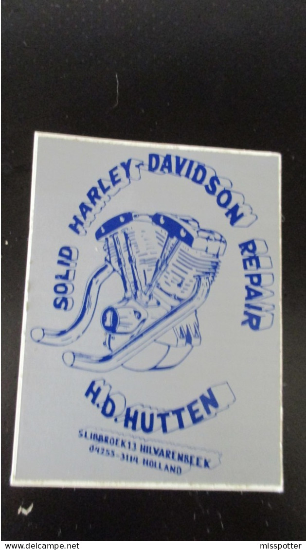 Autocollant Vintage Moto Harley Davidson Repair Hilvarenbeek Holland 6 Cm / 8 Cm - Stickers
