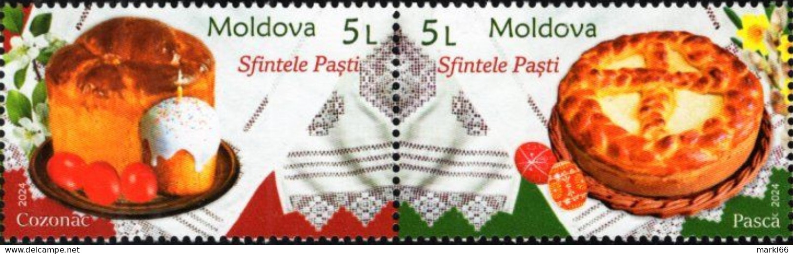 Moldova - 2024 - Easter - Mint Stamp Set (se-tenant Pair) - Moldavia