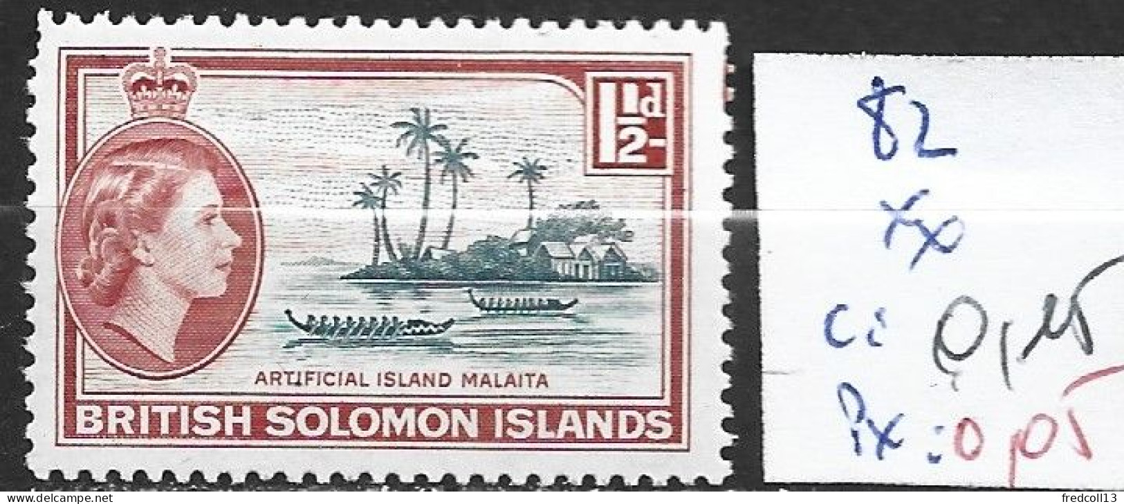 SALOMON 82 ** Côte 0.15 € - Islas Salomón (...-1978)