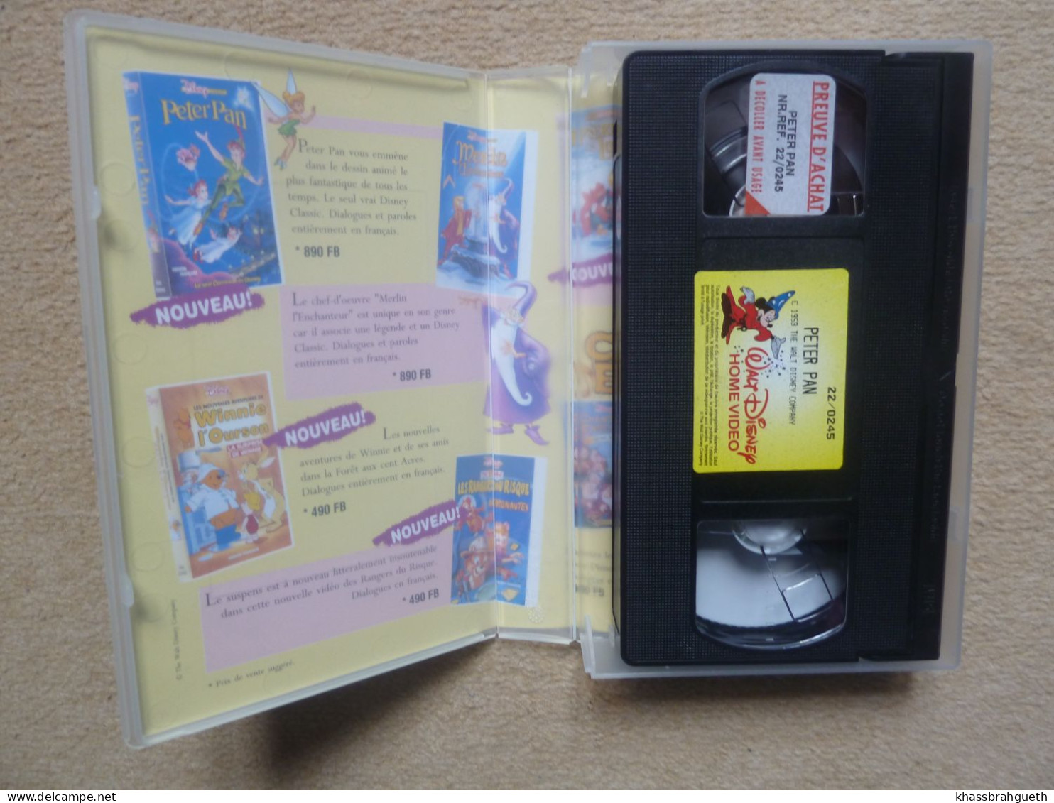 PETER PAN - DISNEY CLASSIQUES (CASSETTE VHS) (1993) - Cartoni Animati