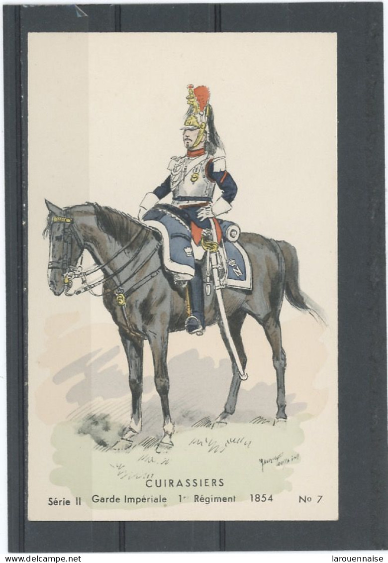 UNIFORMES -CUIRASSIERS - GARDE IMPERIALE 1 Er RÉGIMENT   1854-ILLUSTRÉ PAR TOUSSAINT - Uniformi