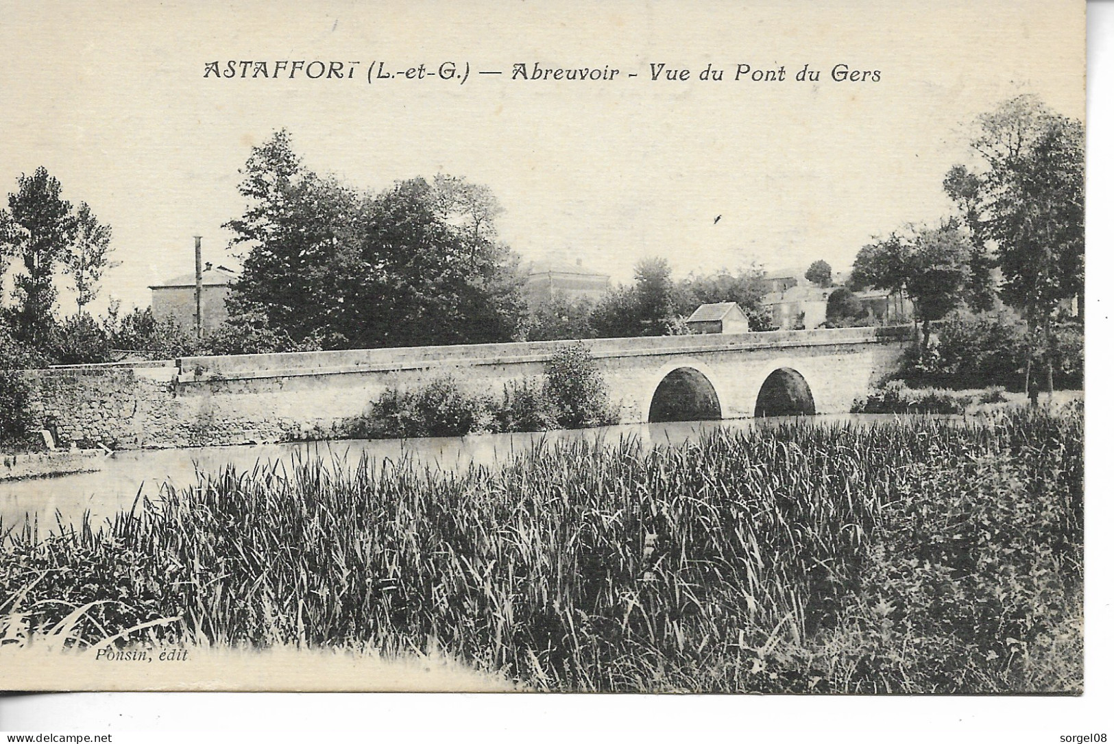 ASTAFFORT Abreuvoir Vue Du Pont Du Gers ....A - Astaffort