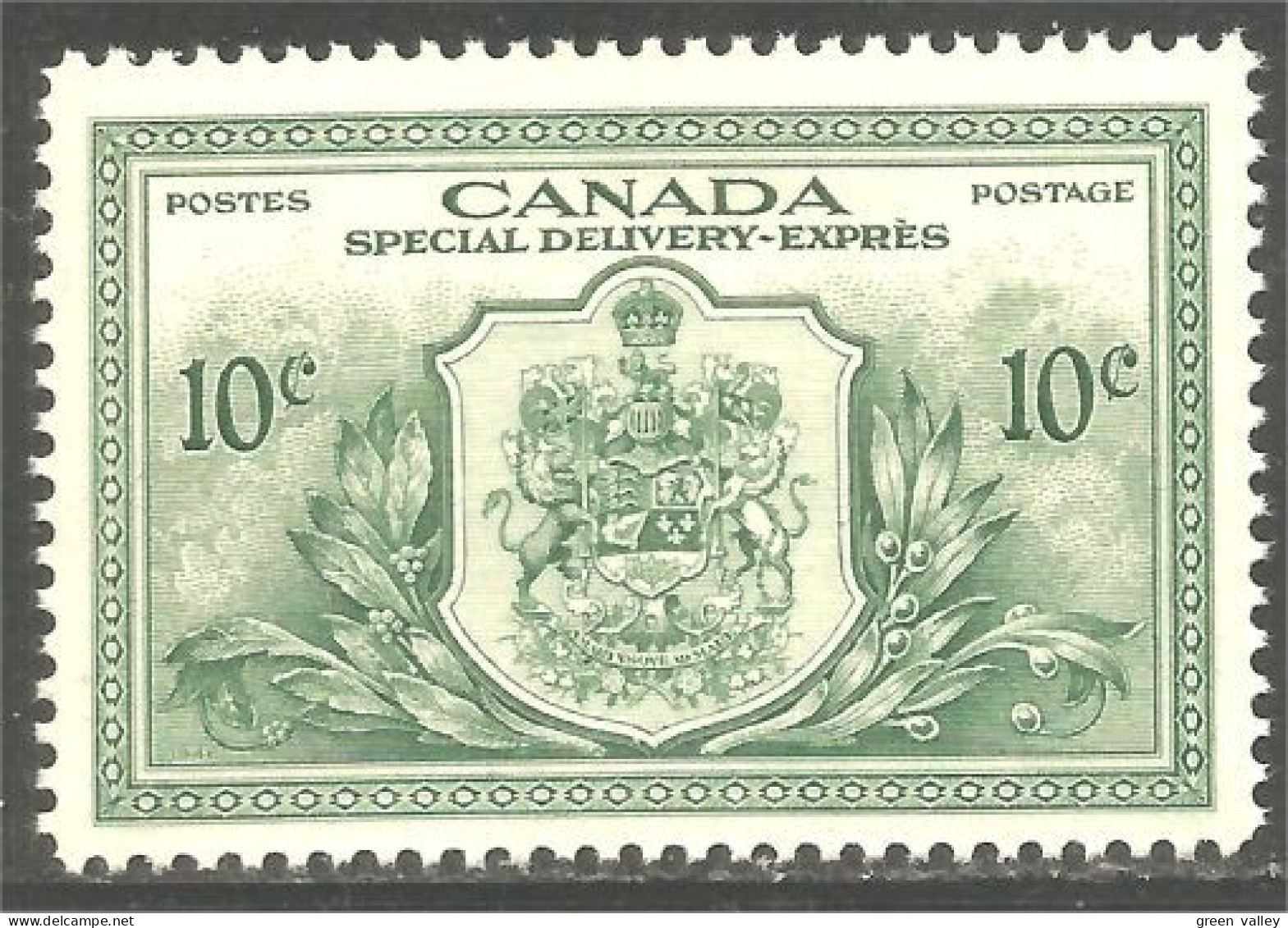 Canada Special Delivery Exprès Peace Issue Emission Paix 10c Vert Green MNH ** Neuf SC (CE-11a) - Special Delivery