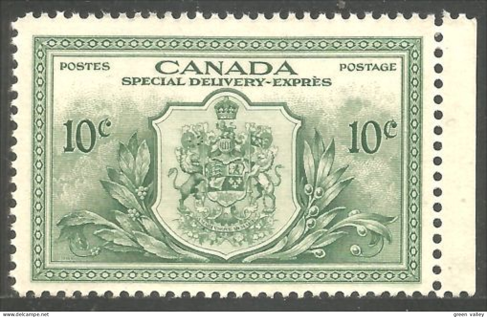 Canada Special Delivery Exprès Peace Issue Emission Paix 10c Vert Green MNH ** Neuf SC (CE-11ca) - Exprès