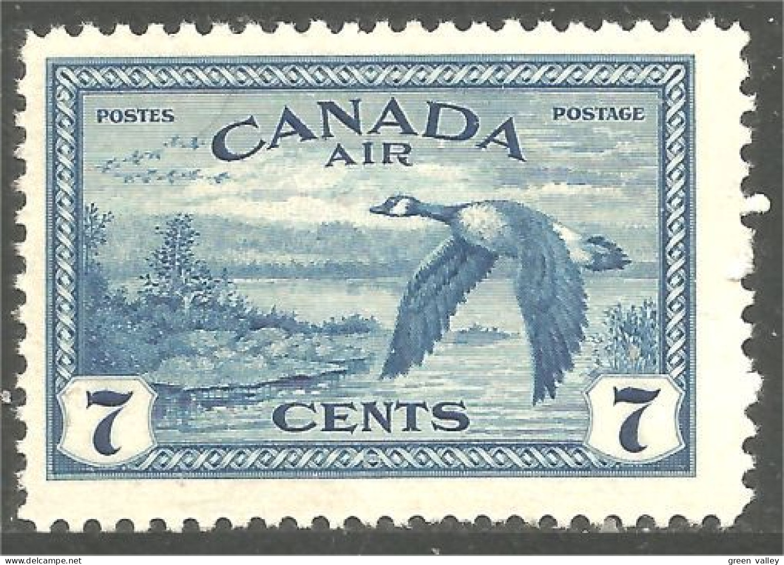 Canada Oie Bernache Canada Geese Sudbury 7c Bleu Blue MNH ** Neuf SC (CC-9) - Geese