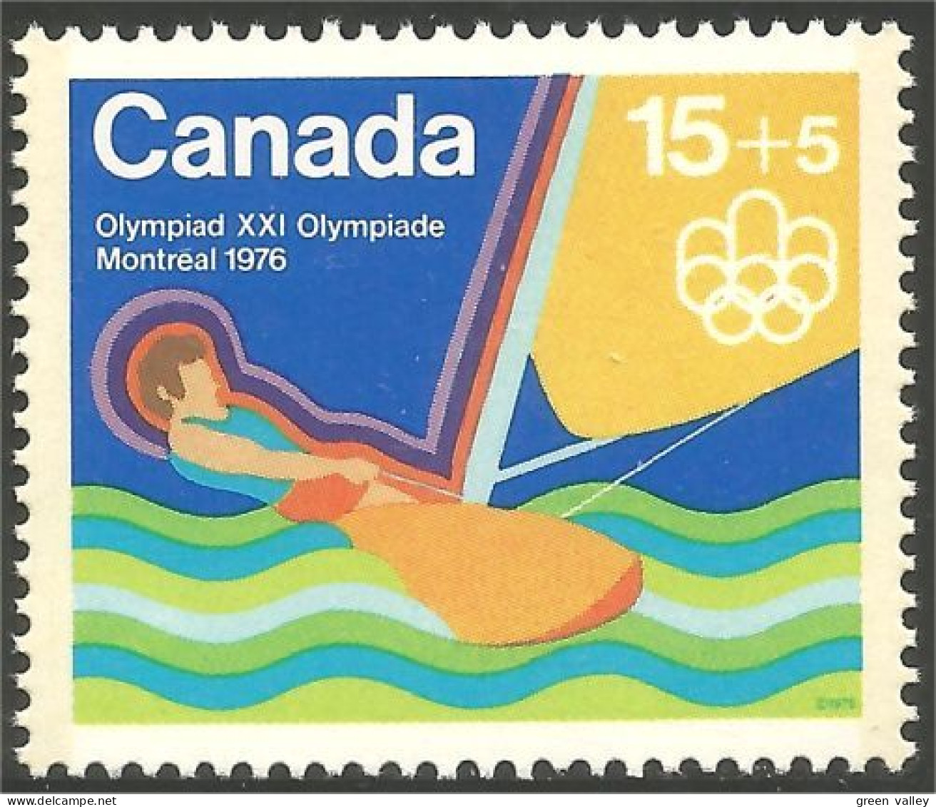 Canada 15c+5c Voile Sailing Jeux Olympiques Montreal 1976 Olympic Games MNH ** Neuf SC (CB-06c) - Verano 1976: Montréal