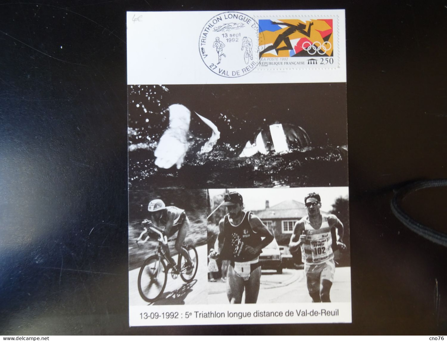 Val De Reuil (Eure) 5ème Triathlon Longue Distance De Val De Reuil Oblitération Du 13/09/1982 - Commemorative Postmarks