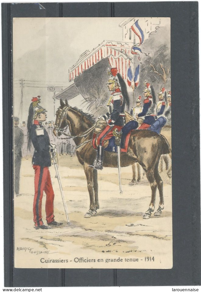 UNIFORMES -CUIRASSIERS -OFFICIERS EN GARDE TENUE 1914 -ILLUSTRÉ PAR TOUSSAINT - Uniformes