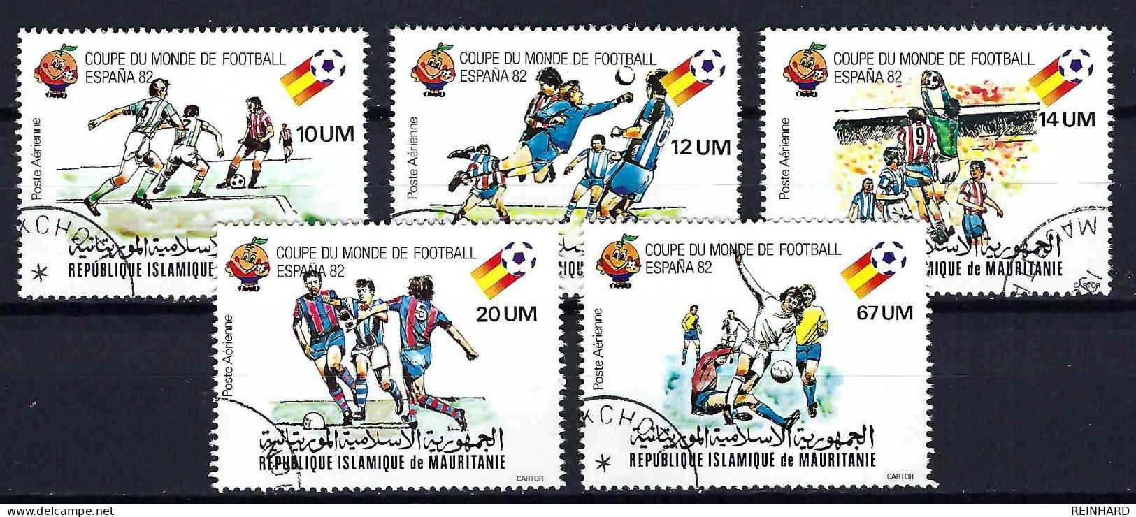 MAURETANIEN Komplettsatz Mi-Nr. 691 - 696 Fußball-Weltmeisterschaft 1982, Spanien Gestempelt - Siehe Bild - Mauritanie (1960-...)