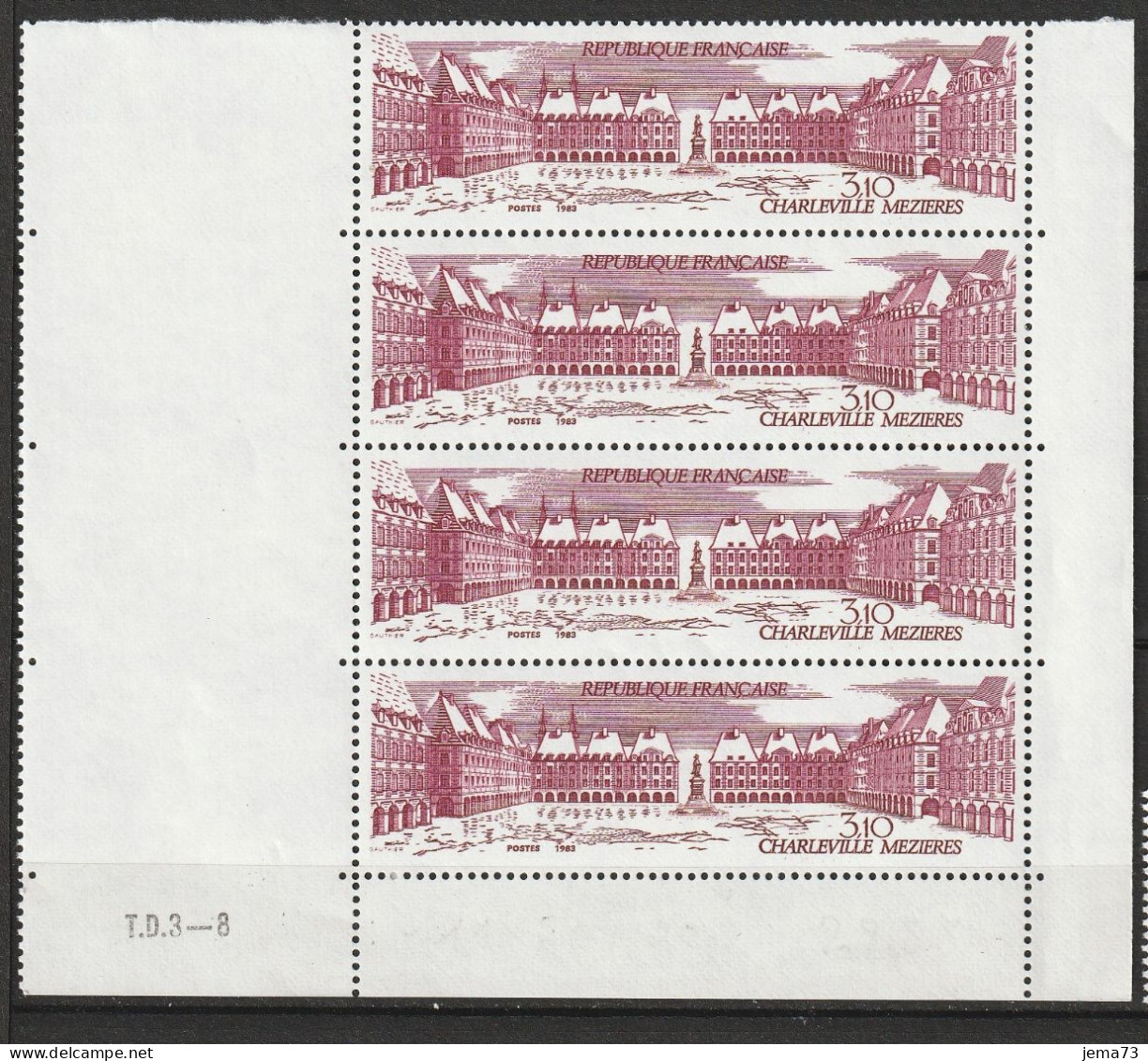 N° 2288 Charleville-Mézières : Beau Bloc De 4 Timbres Neuf Impeccable: - Ongebruikt