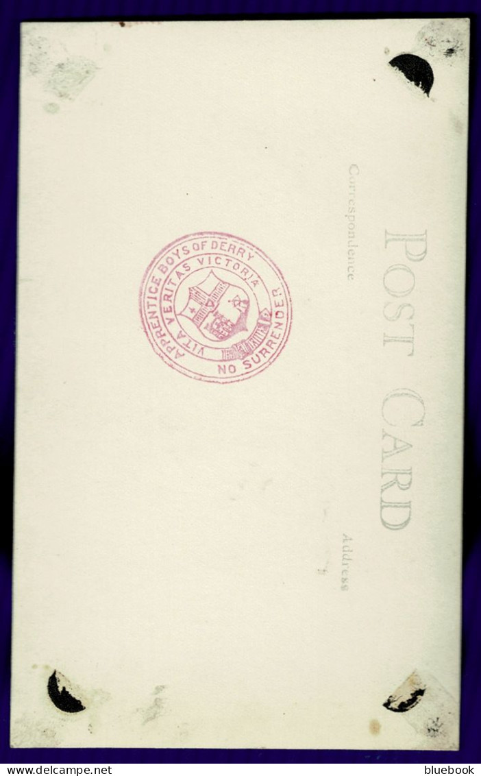 Ref 1650 - Real Photo Postcard - On Reverse A Cachet For Apprentice Boys Of Derry Ireland - Londonderry